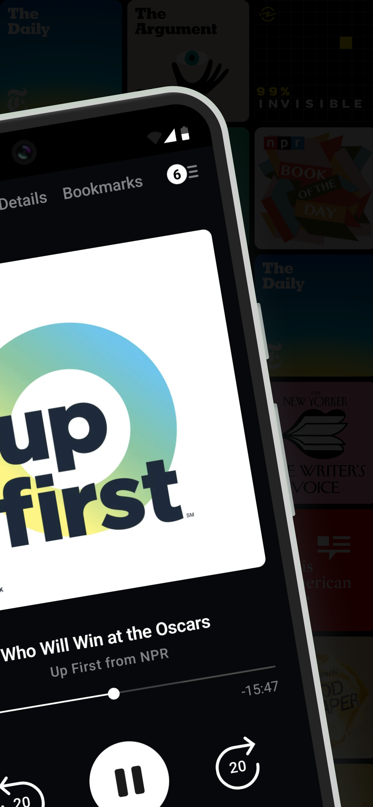 اسکرین شات 2 برنامه Pocket Casts - Podcast App