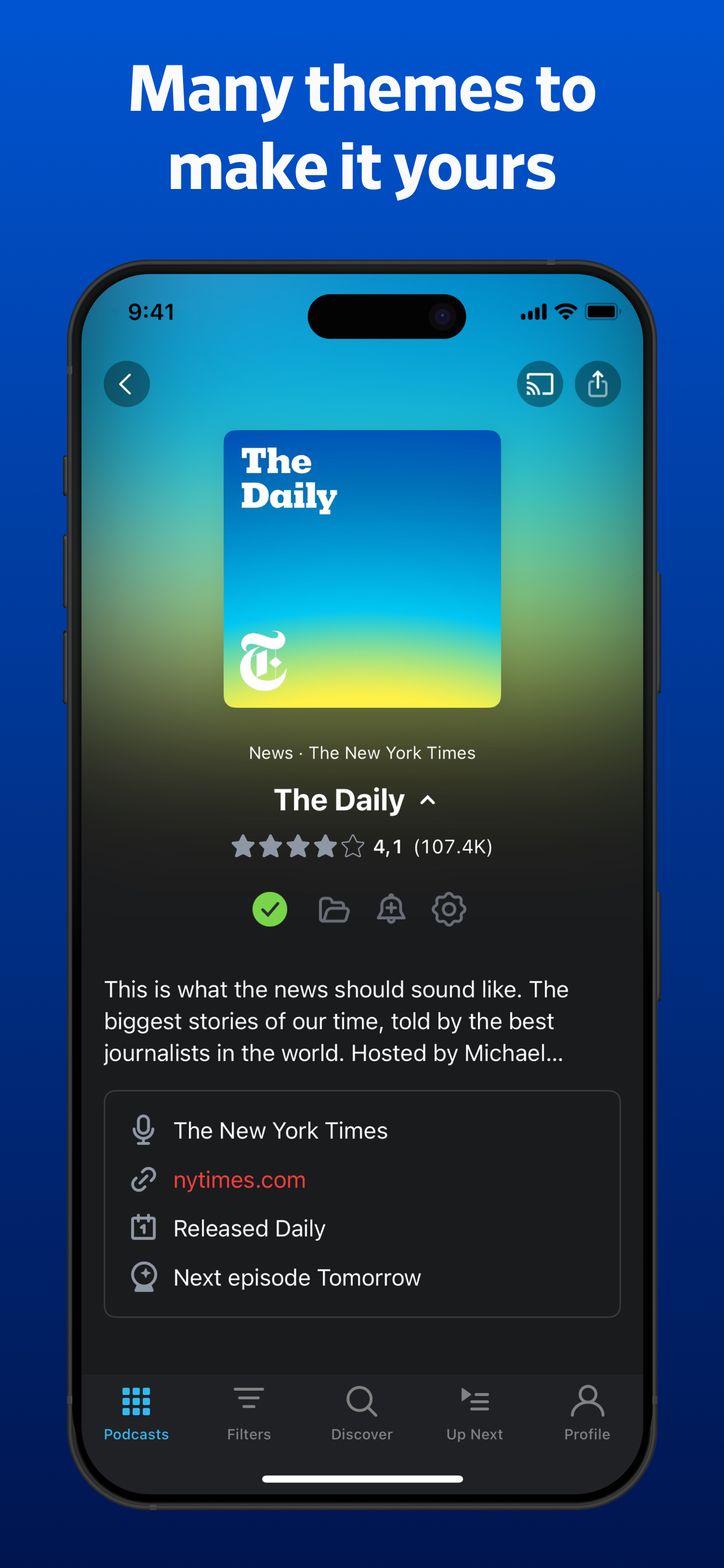 اسکرین شات 6 برنامه Pocket Casts - Podcast App
