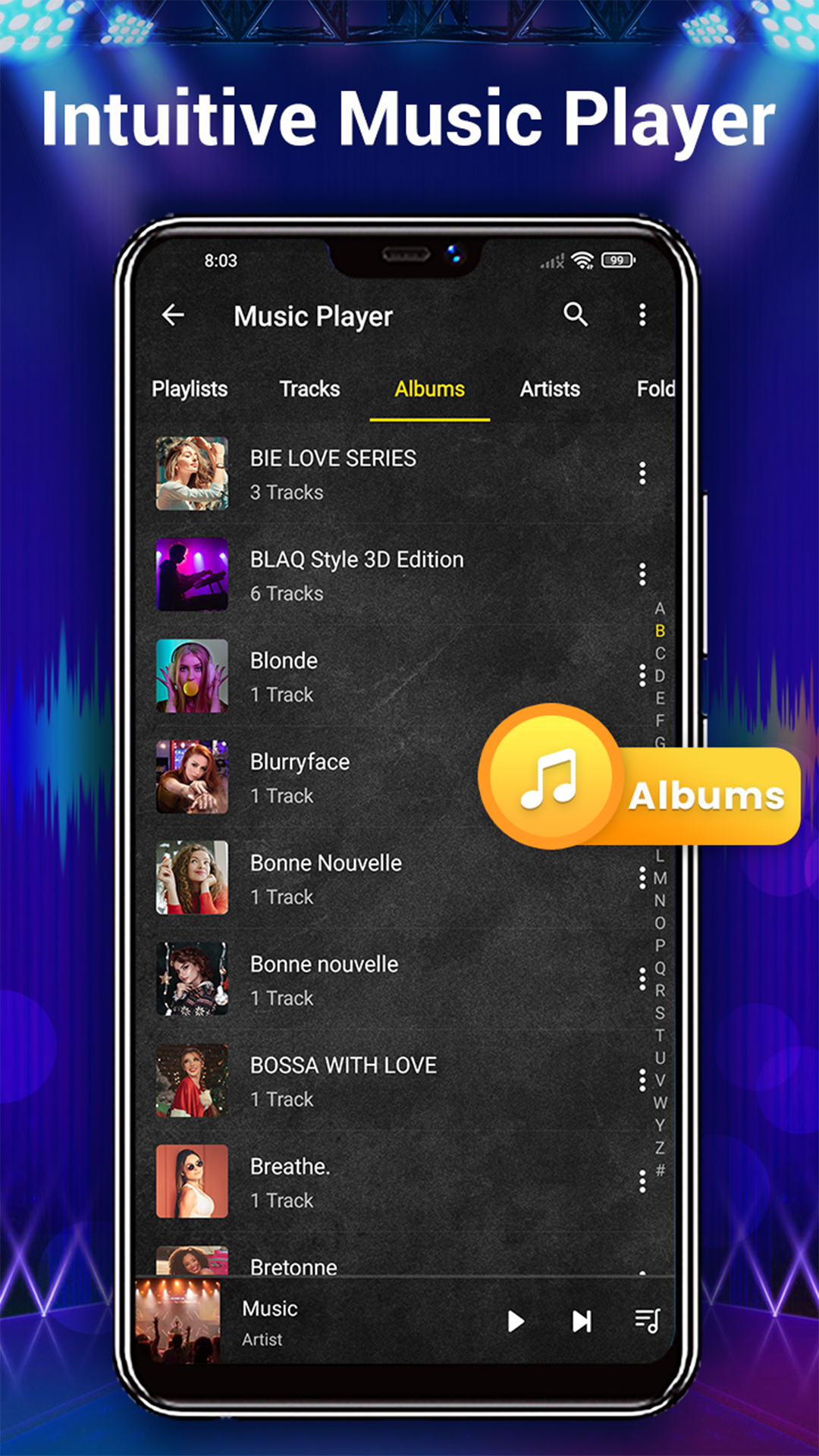 اسکرین شات 6 برنامه Music Player - Audio Player