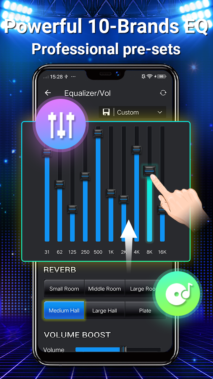 اسکرین شات 4 برنامه Music Player - Equalizer & MP3
