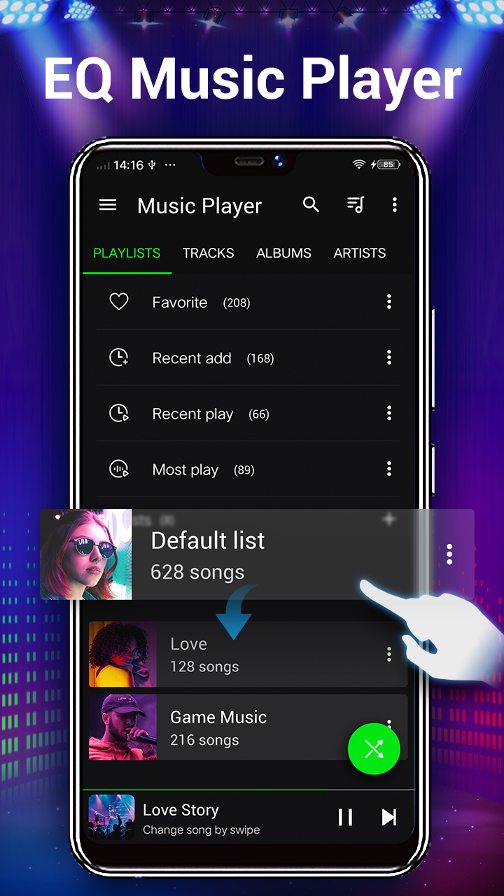 اسکرین شات 2 برنامه Music Player- Bass Boost,Audio