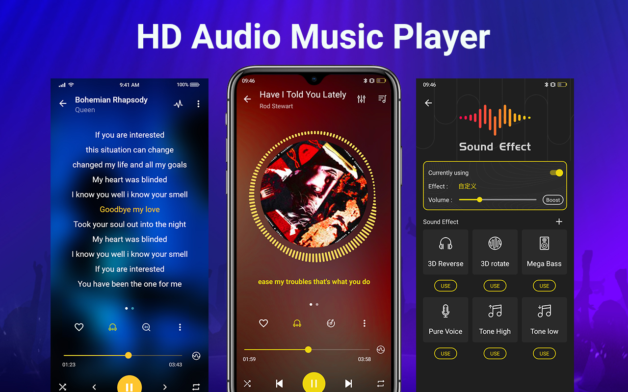 اسکرین شات 2 برنامه Music Player-Music, Mp3 Player