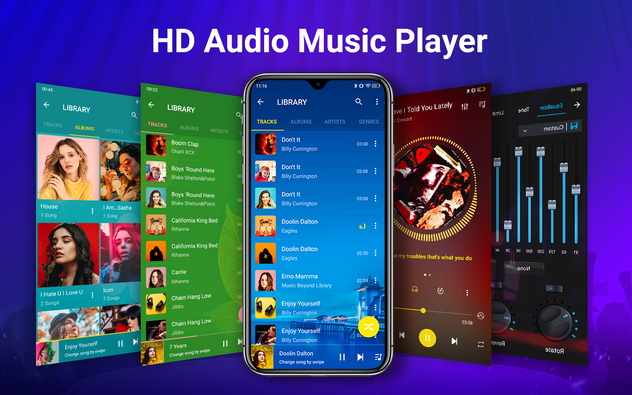 اسکرین شات 1 برنامه Music - Equalizer & Mp3 Player