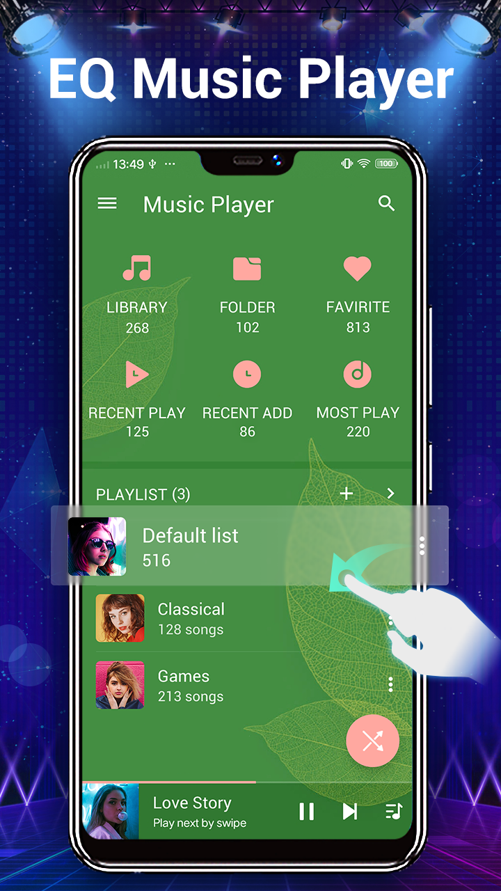 اسکرین شات 4 برنامه Music Player - MP3 Player
