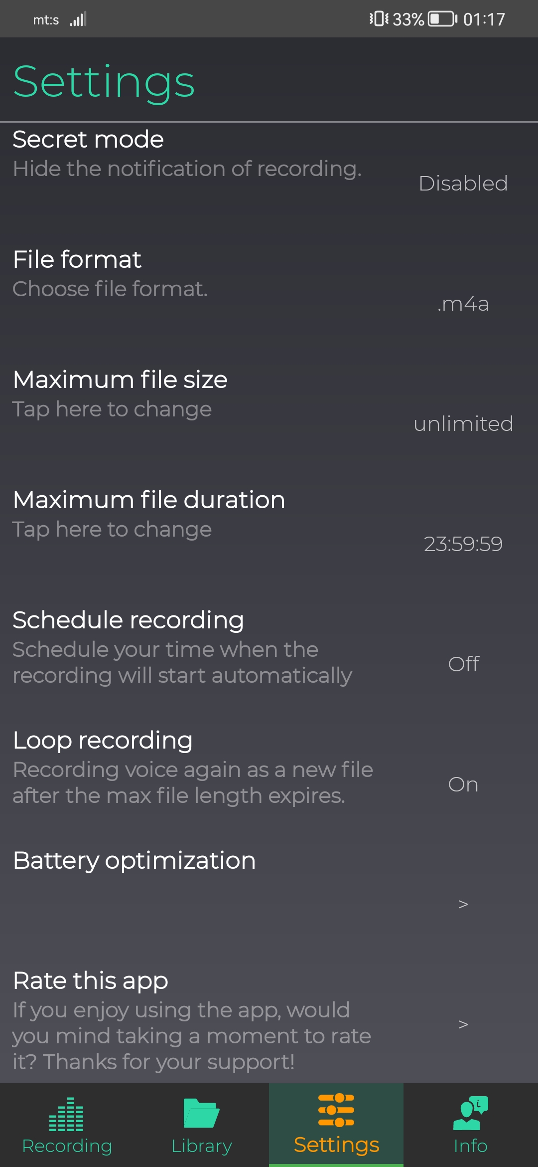 اسکرین شات 7 برنامه Secret Voice Recorder