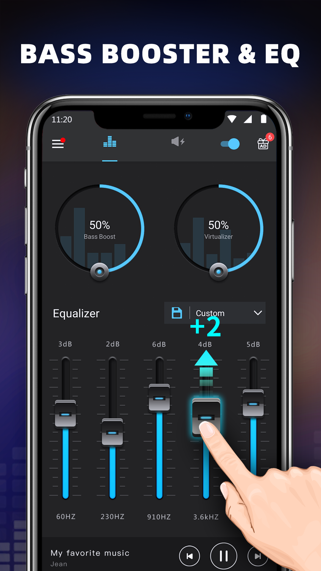 اسکرین شات 1 برنامه Bass Booster & Equalizer