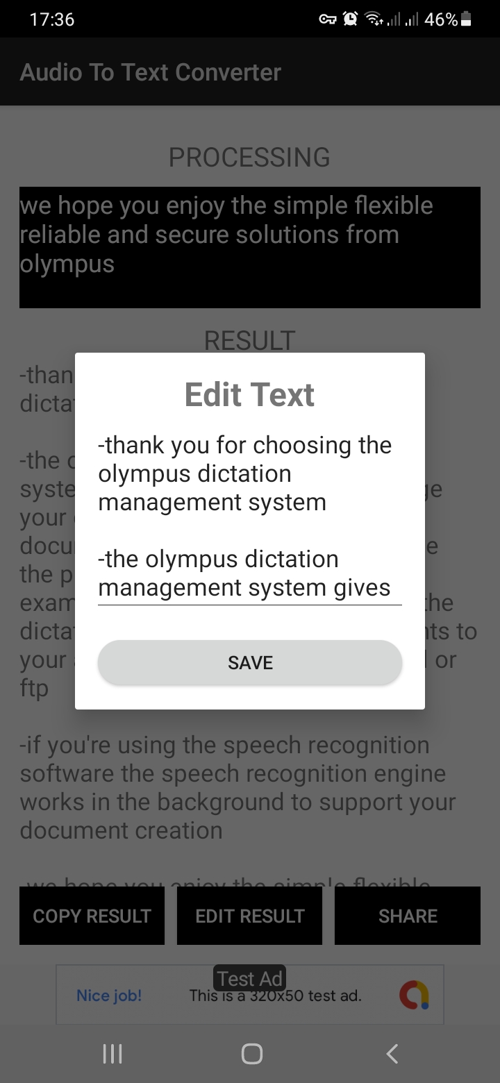 اسکرین شات 4 برنامه Audio File To Text Converter