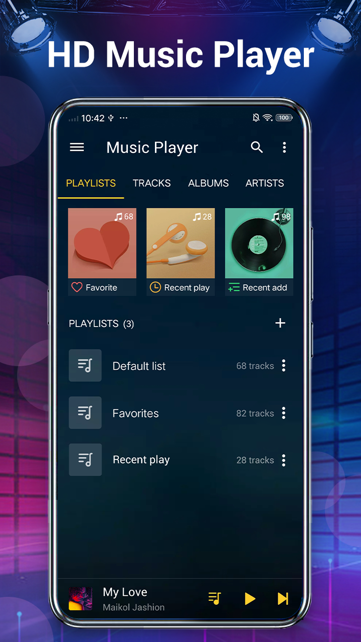 اسکرین شات 4 برنامه Music player- bass boost,music