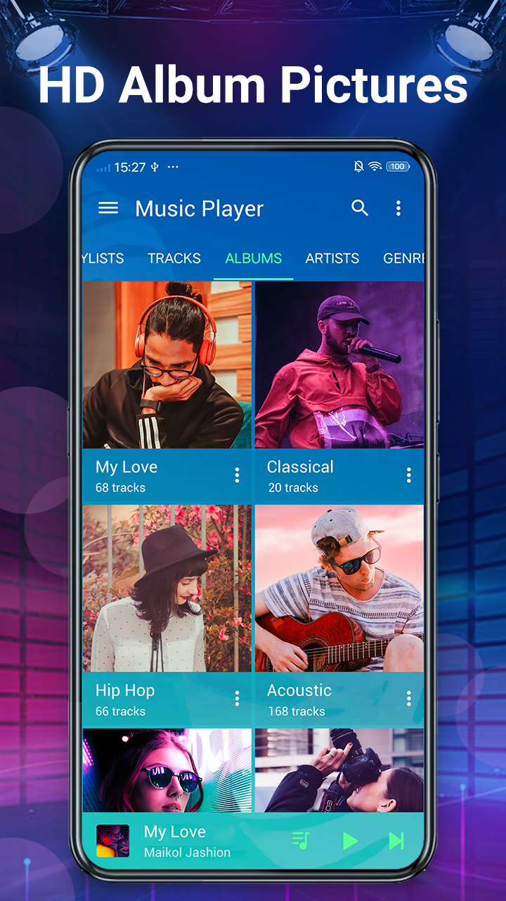 اسکرین شات 5 برنامه Music player- bass boost,music