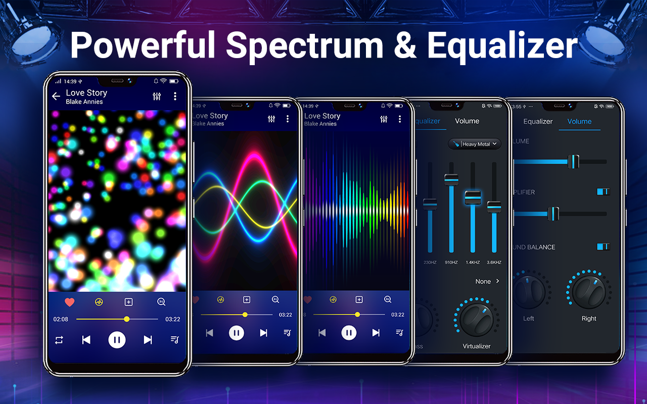 اسکرین شات 3 برنامه Music player- bass boost,music