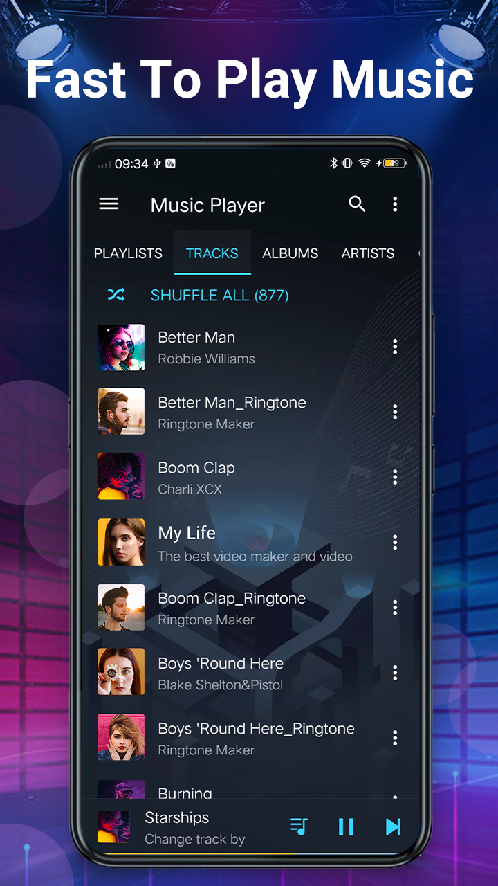اسکرین شات 8 برنامه Music player- bass boost,music
