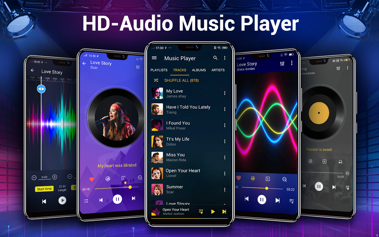 اسکرین شات 1 برنامه Music player- bass boost,music