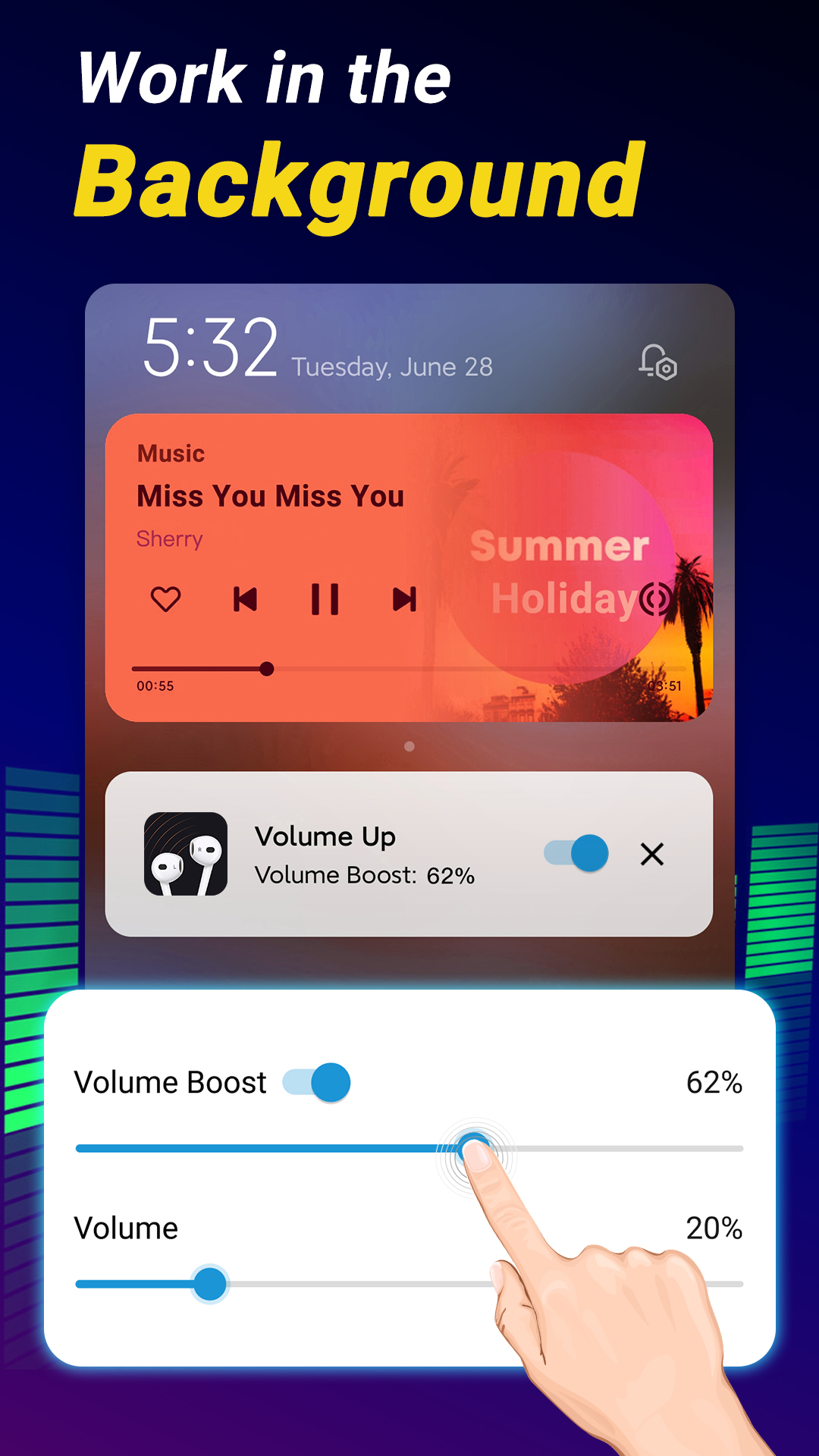 اسکرین شات 1 برنامه Volume Booster & Sound Booster