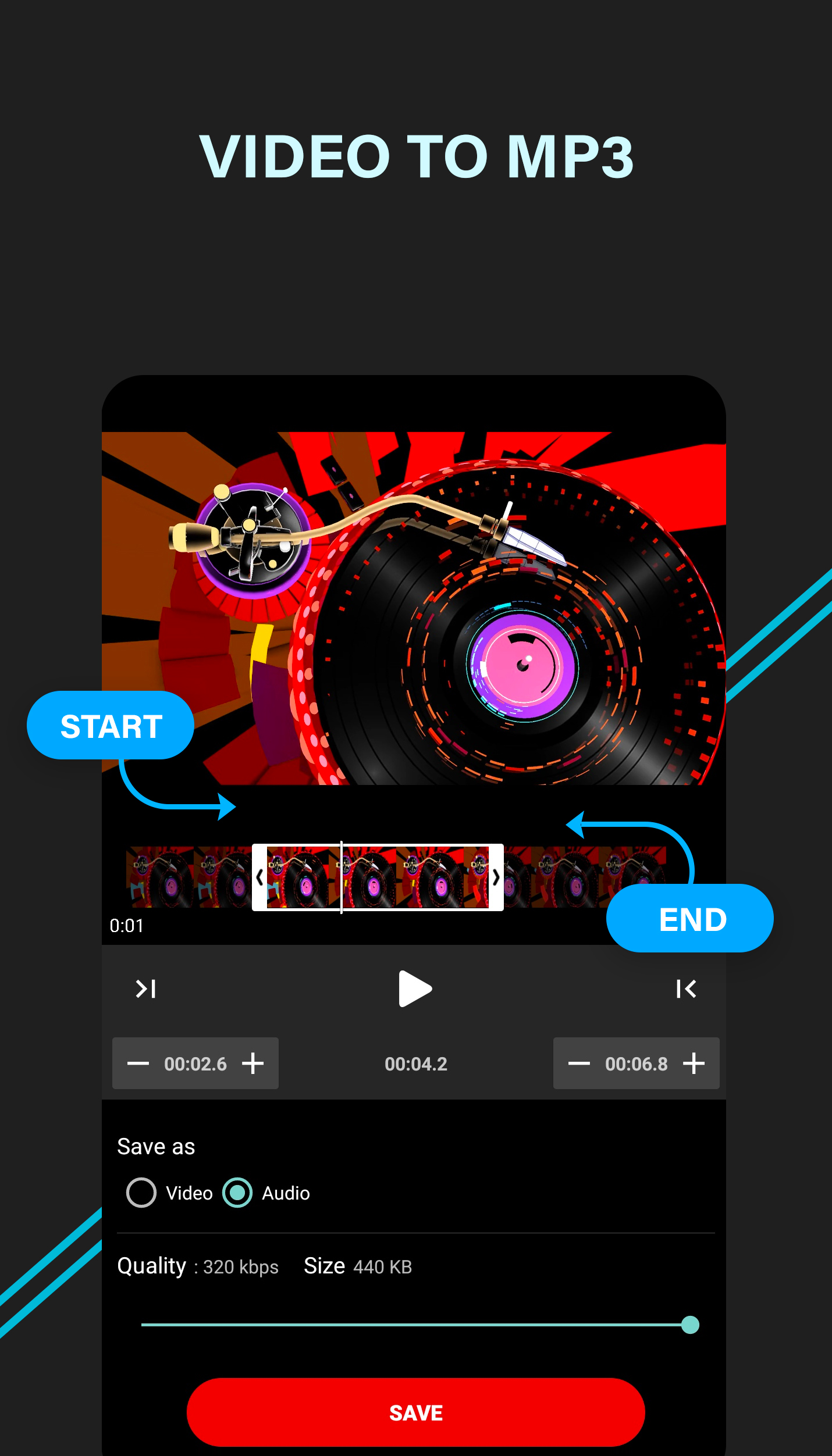 اسکرین شات 2 برنامه Video audio cutter