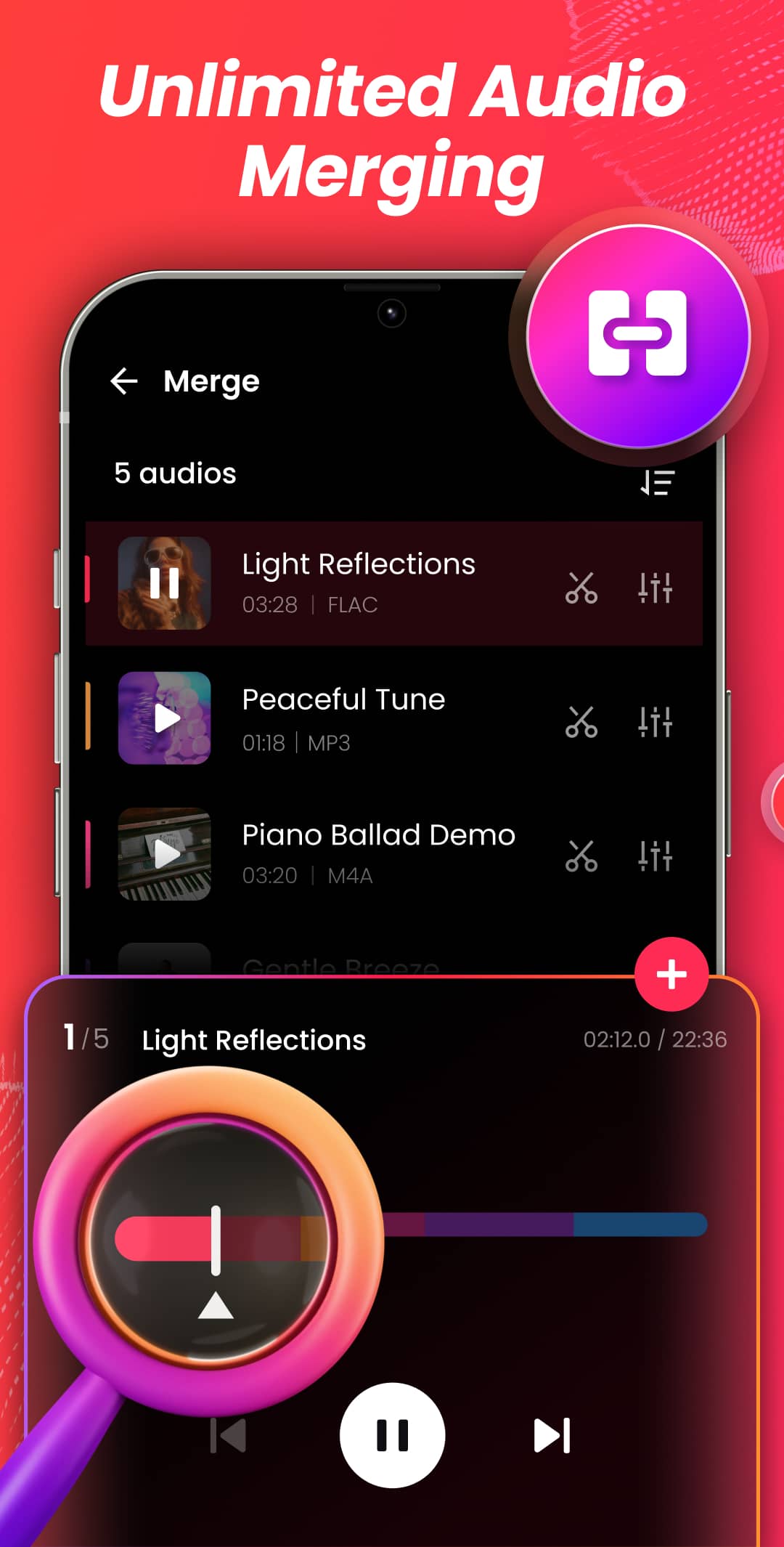 اسکرین شات 4 برنامه Audio Editor, MP3 Cutter