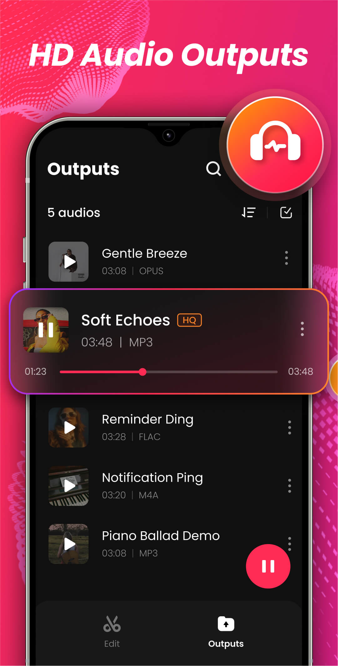 اسکرین شات 5 برنامه Audio Editor, MP3 Cutter