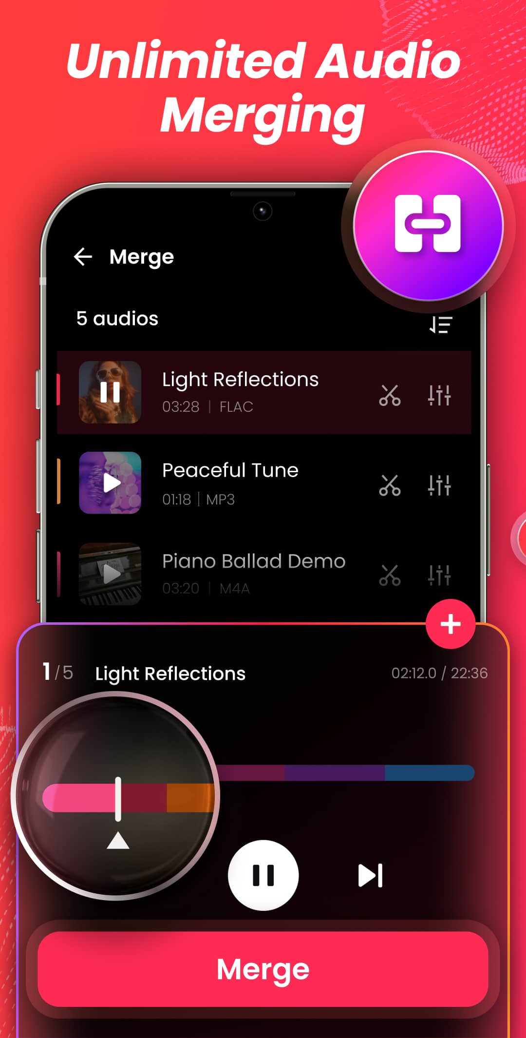 اسکرین شات 4 برنامه Audio Editor, MP3 Cutter