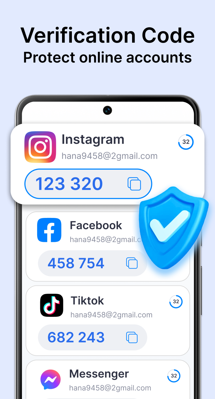 اسکرین شات 2 برنامه Authenticator - 2FA & Password
