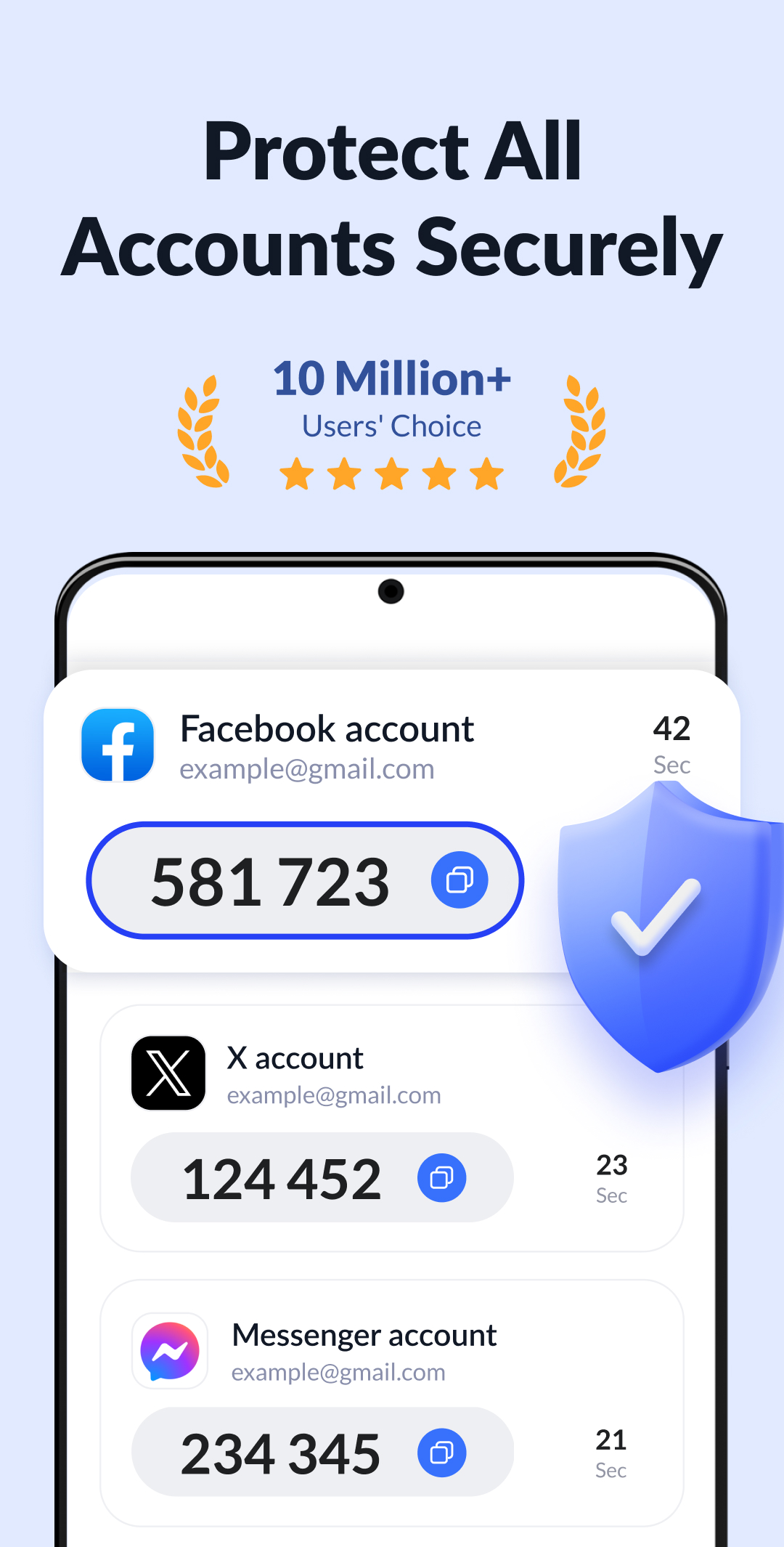 اسکرین شات 1 برنامه Authenticator App - SafeAuth