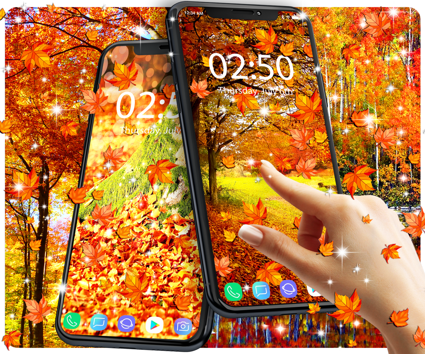اسکرین شات 2 برنامه Autumn live wallpaper