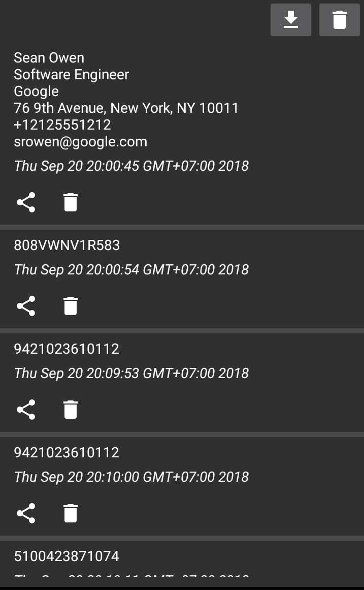اسکرین شات 5 برنامه QR Code Scanner  & Generator