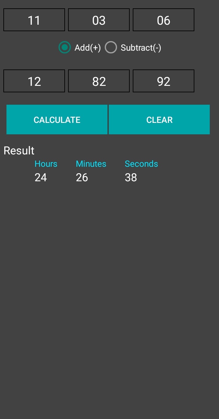 اسکرین شات 2 برنامه Time Duration Calc