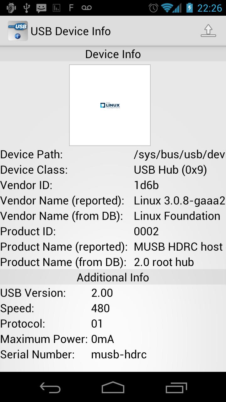اسکرین شات 2 برنامه USB Device Info