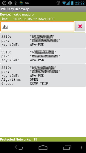 اسکرین شات 3 برنامه WiFi Key Recovery (needs root)