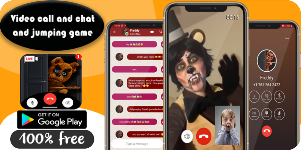 اسکرین شات 1 بازی fake call from fredy