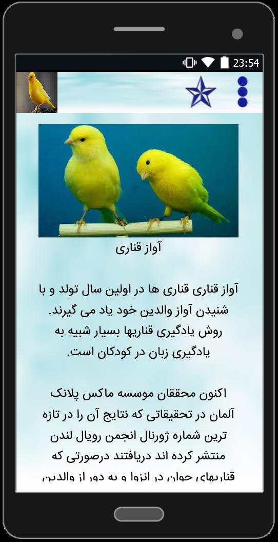 اسکرین شات 5 برنامه آموزش آواز قناری (صوتی)