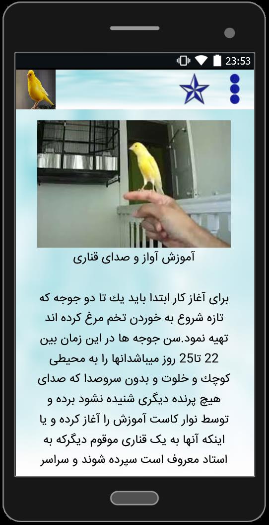اسکرین شات 3 برنامه آموزش آواز قناری (صوتی)