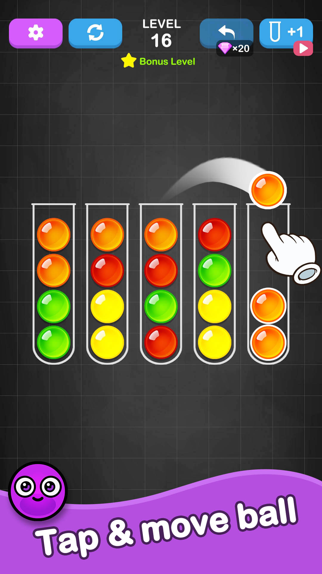 اسکرین شات 1 بازی Ball Sort - Color Sorting Game