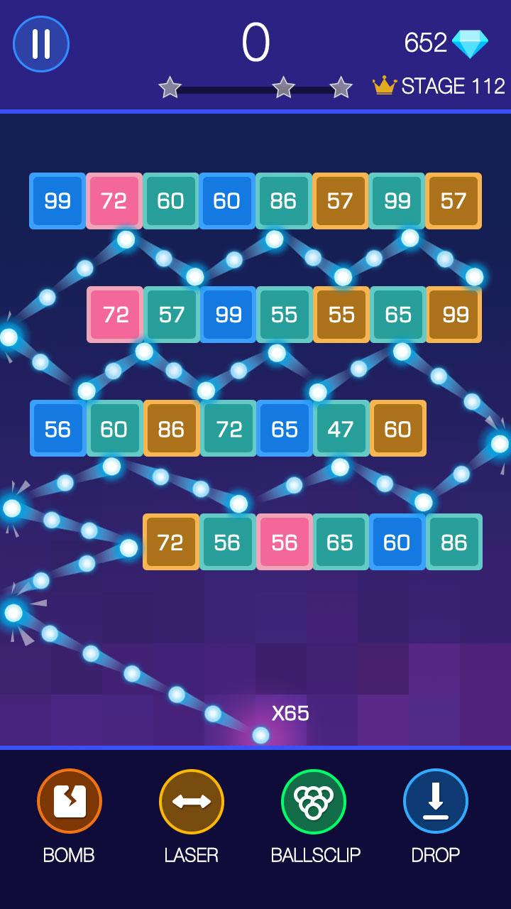 اسکرین شات 2 بازی Bricks Breaker - Glow Balls