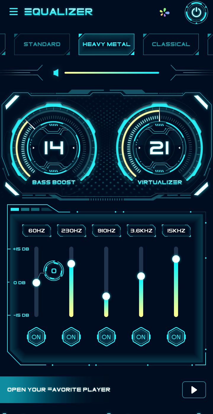 اسکرین شات 4 برنامه Equalizer & Bass Boost