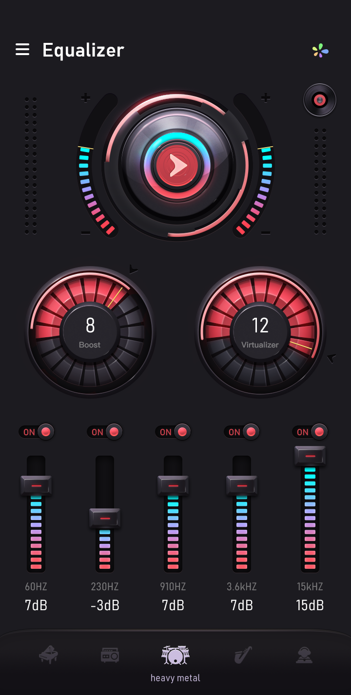 اسکرین شات 2 برنامه Equalizer & Bass Boost