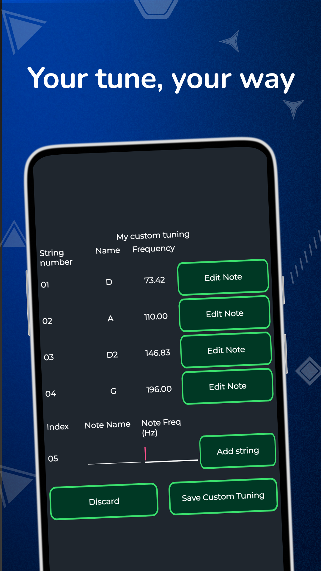 اسکرین شات 2 برنامه Advanced Tuner guitar violin
