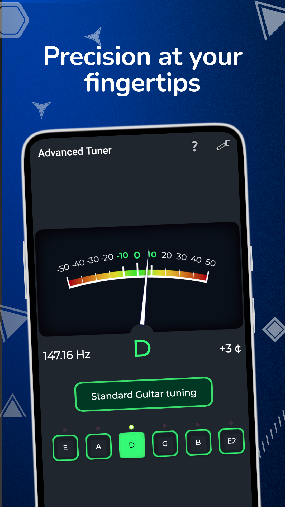 اسکرین شات 1 برنامه Advanced Tuner guitar violin
