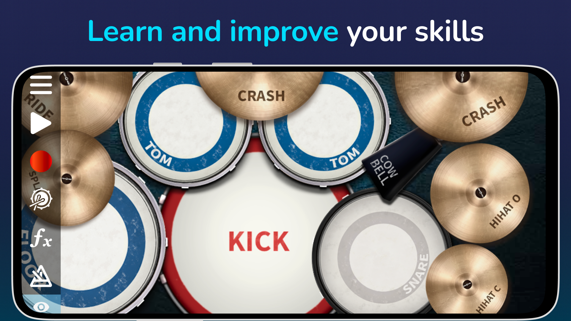 اسکرین شات 2 بازی Drum Solo Studio: drums set