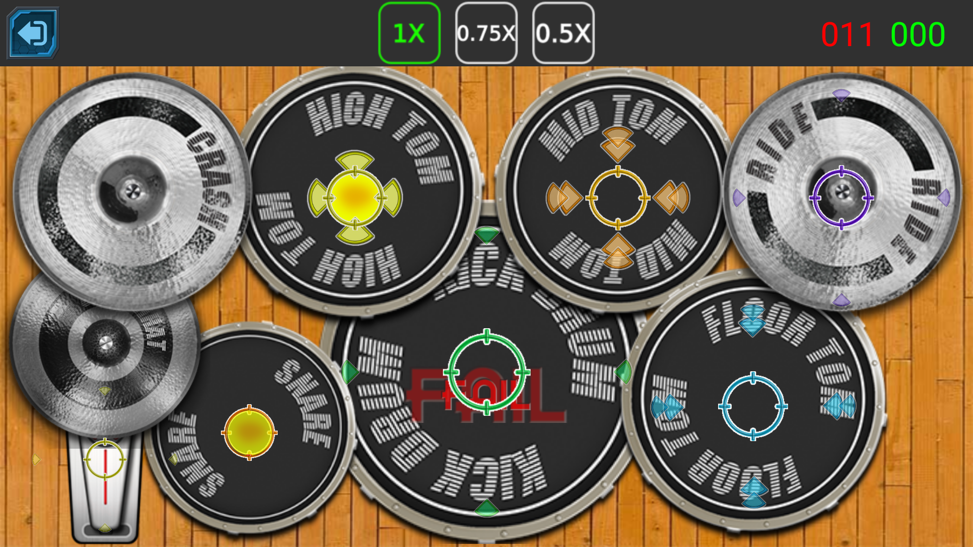 اسکرین شات 4 بازی Drum Hero (rock music game, ti