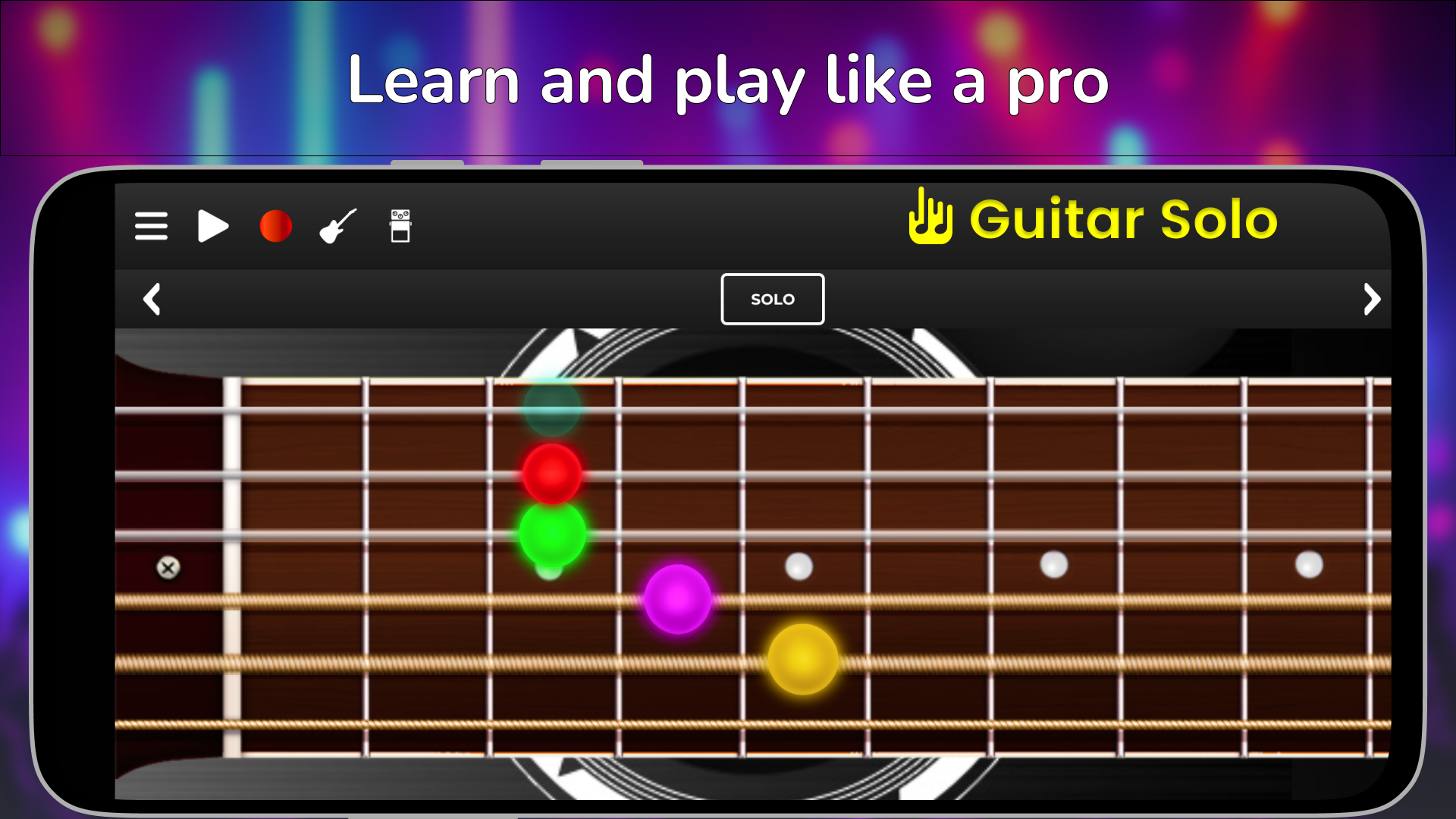 اسکرین شات 1 بازی Guitar Solo: chords scales Fx
