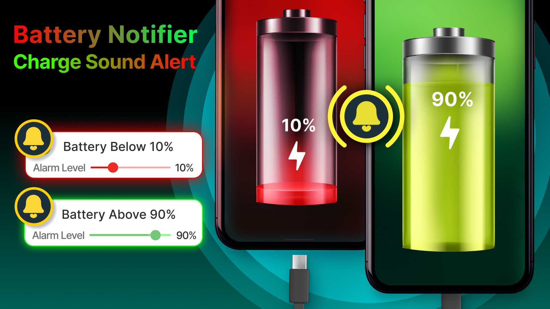 اسکرین شات 1 برنامه Battery Charge Sound Alert