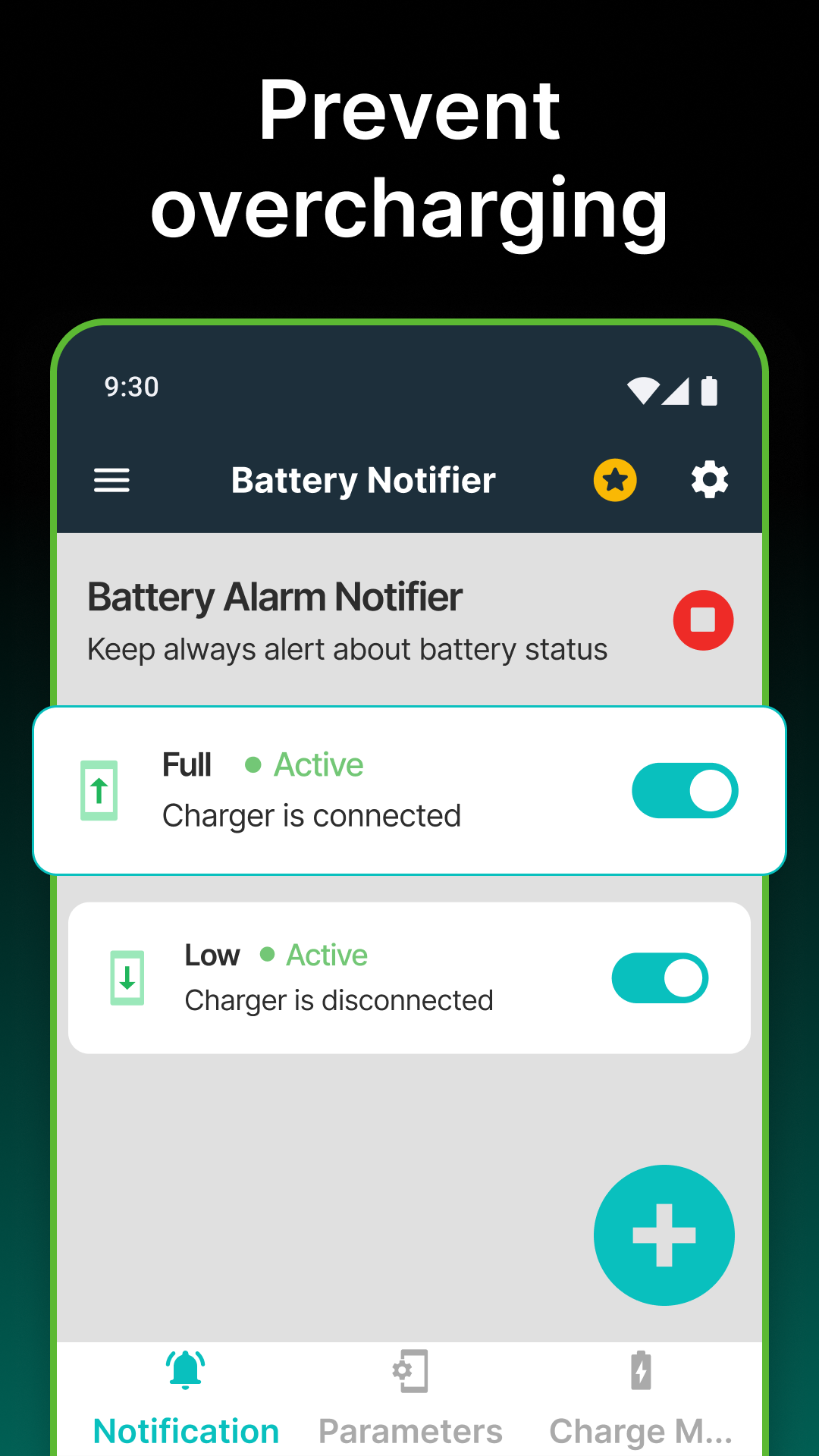 اسکرین شات 4 برنامه Battery Charge Sound Alert