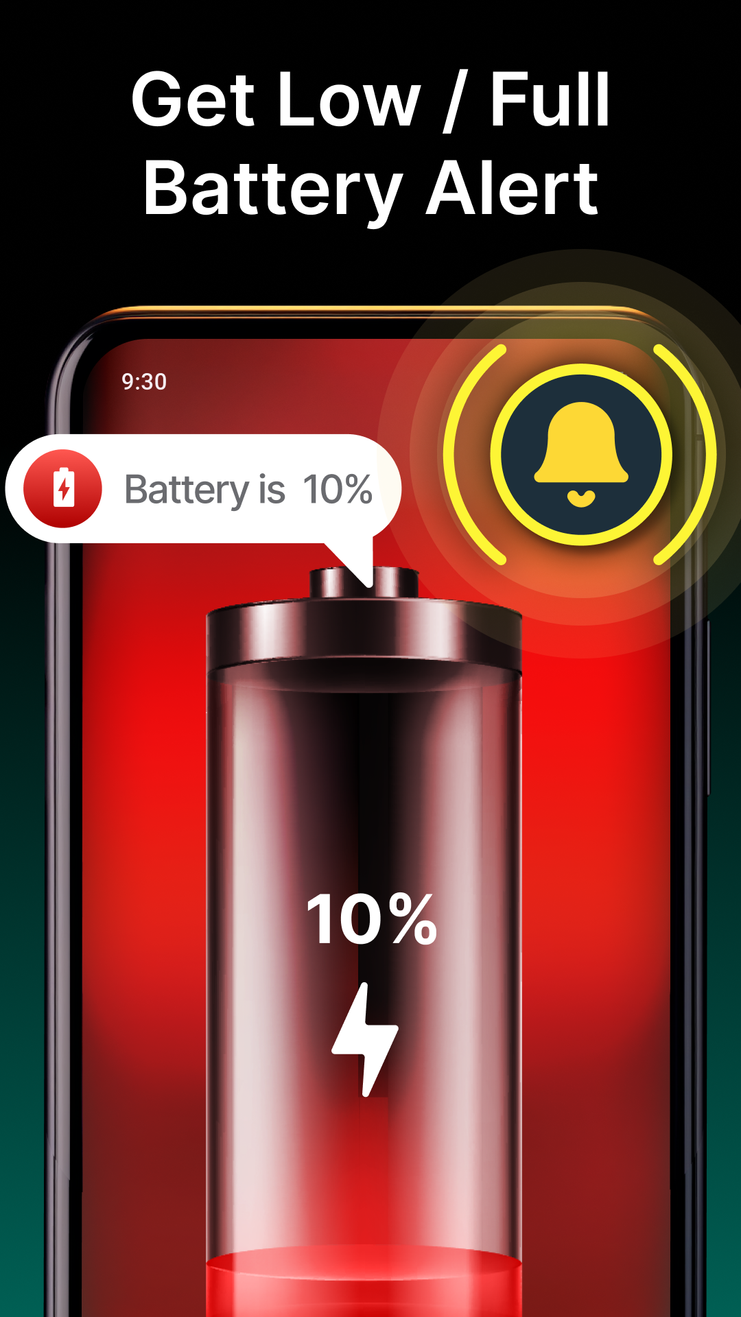 اسکرین شات 2 برنامه Battery Charge Sound Alert