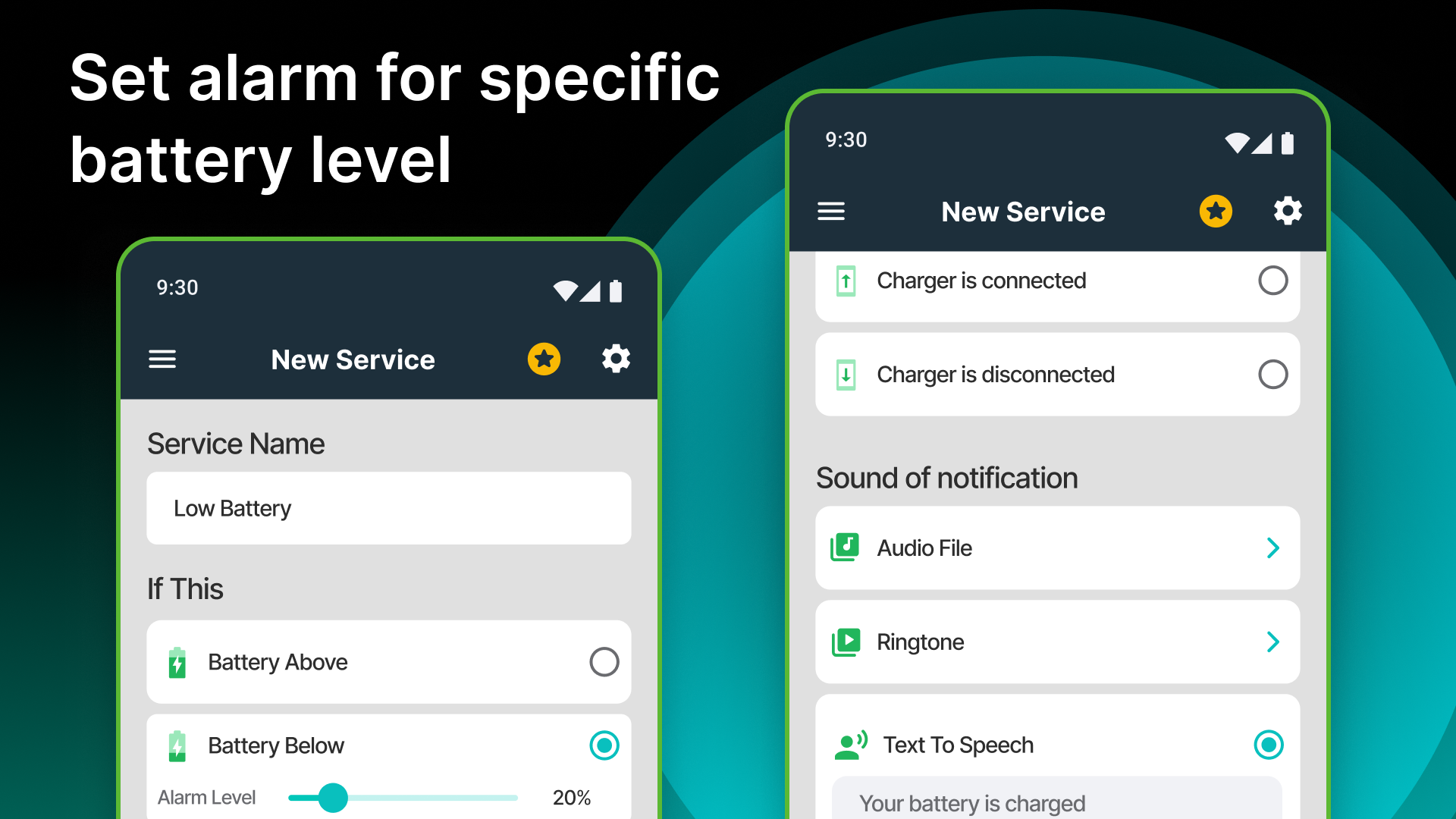 اسکرین شات 8 برنامه Battery Charge Sound Alert