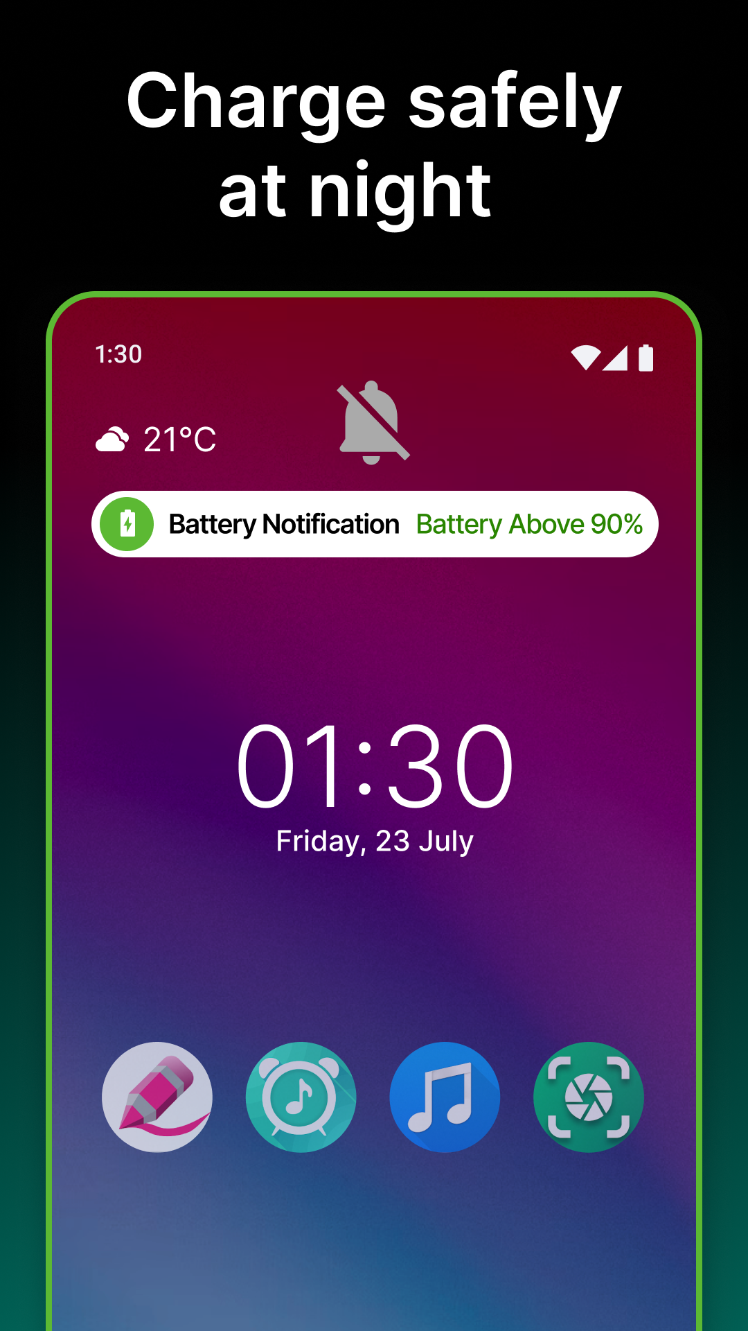 اسکرین شات 7 برنامه Battery Charge Sound Alert