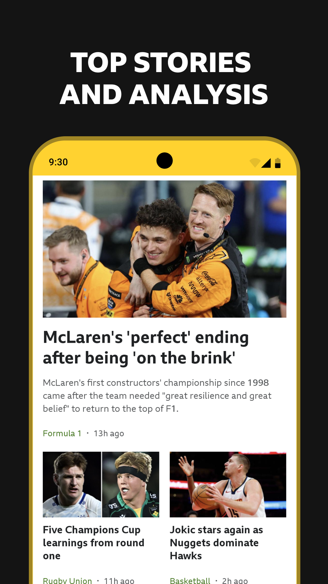 اسکرین شات 2 برنامه BBC Sport - News & Live Scores