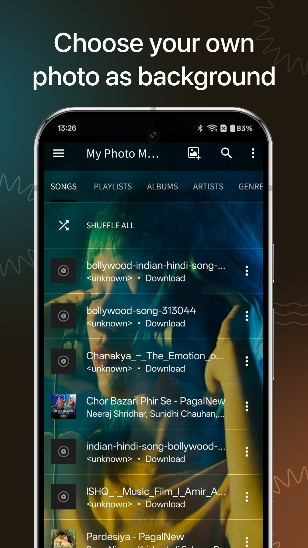 اسکرین شات 4 برنامه My Photo Music Player