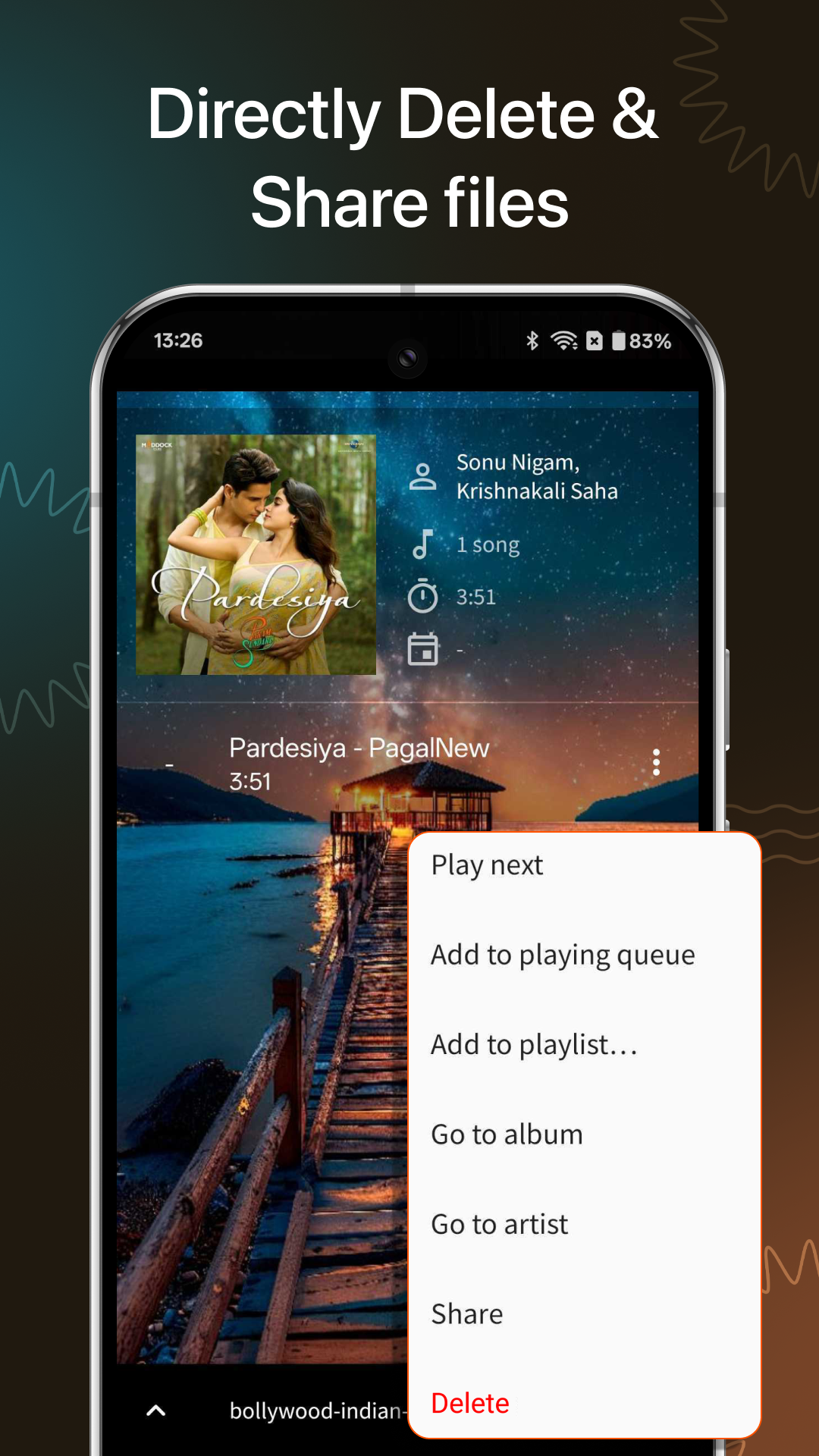 اسکرین شات 3 برنامه My Photo Music Player