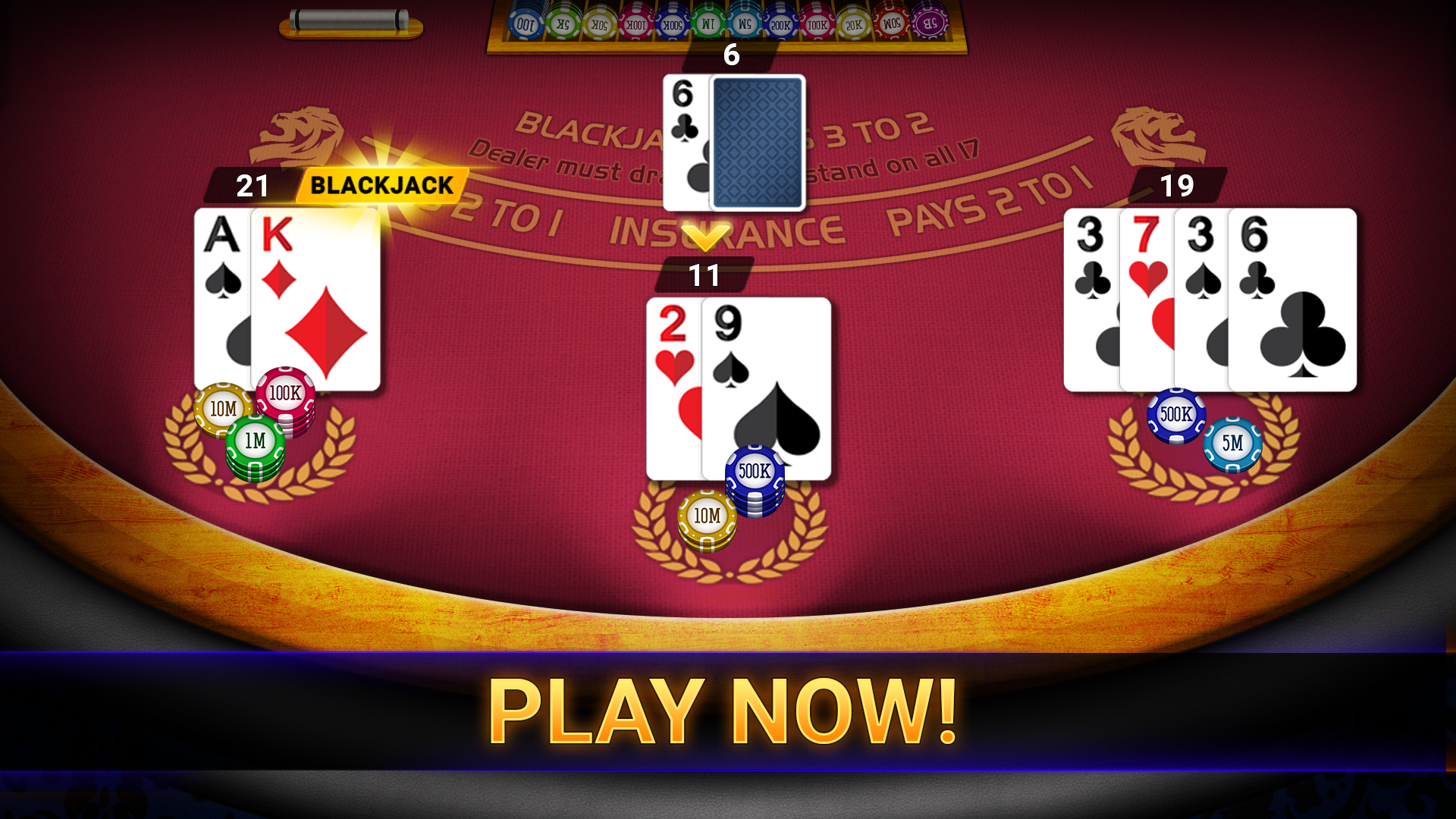 اسکرین شات 3 بازی Blackjack 21: online casino