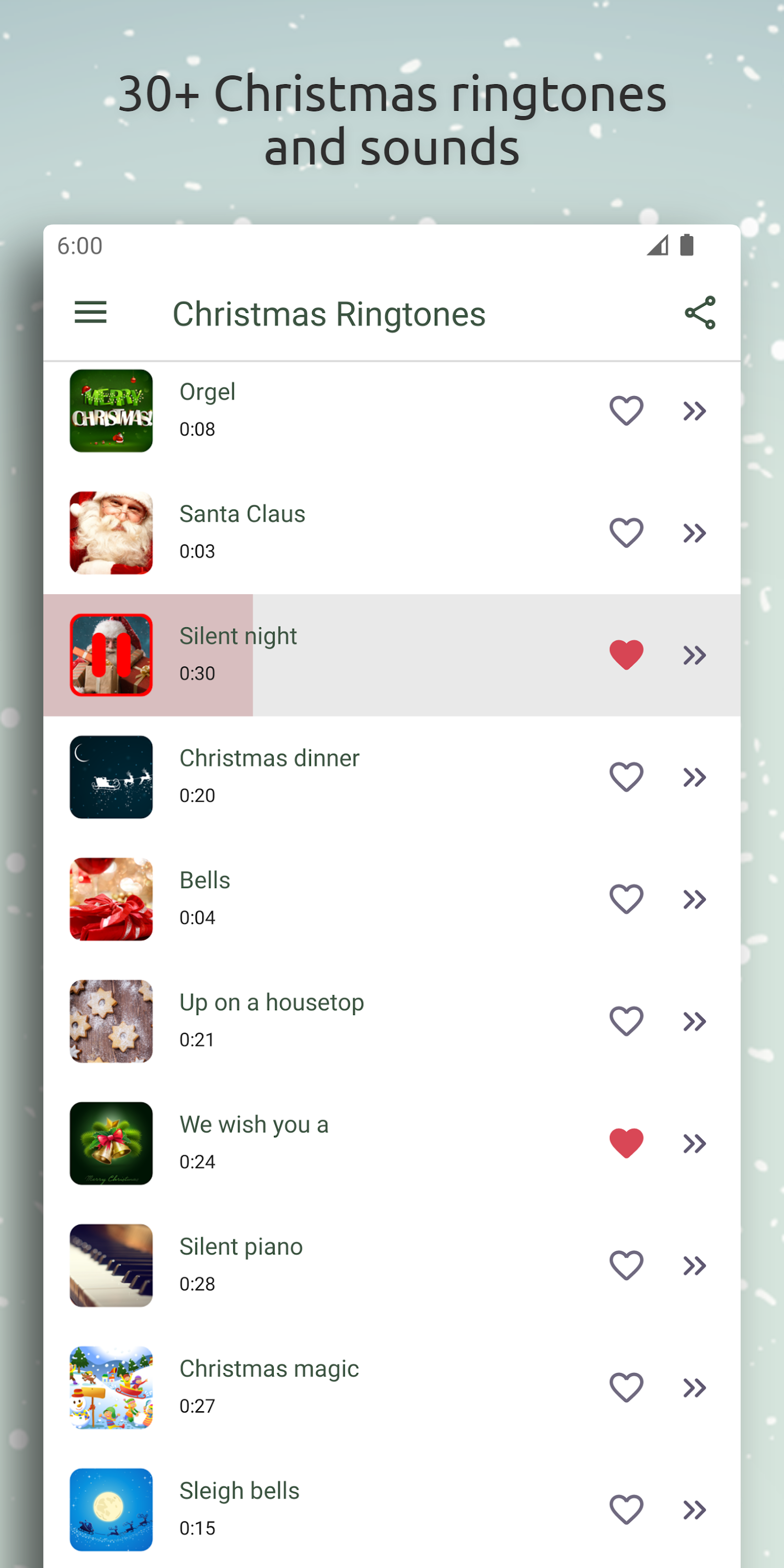 اسکرین شات 2 برنامه Christmas ringtones